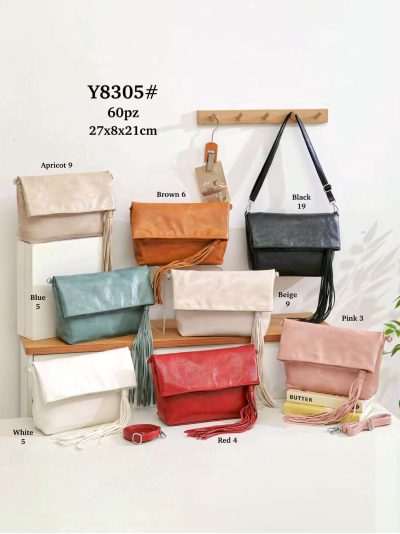 Bolso bandolera solapa tipo sobre flecos 2