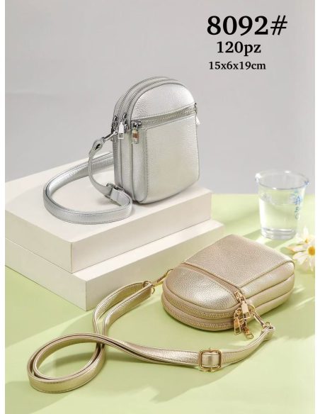 Mini bolso bandolera portamóvil cremallera