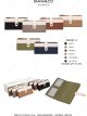 Bicolor long zip wallet with tab closure