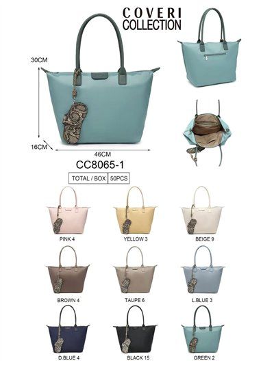 Bolso shopper grande nylon cremallera 2