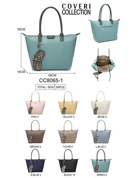 Bolso shopper grande nylon cremallera