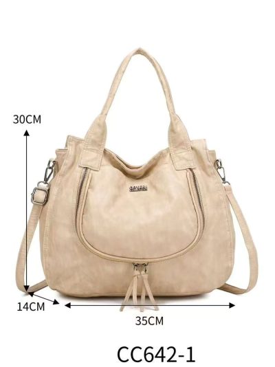 Bolso hobo cremallera y borla