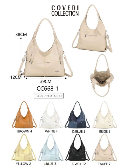 Bolso hobo grande bolsillos