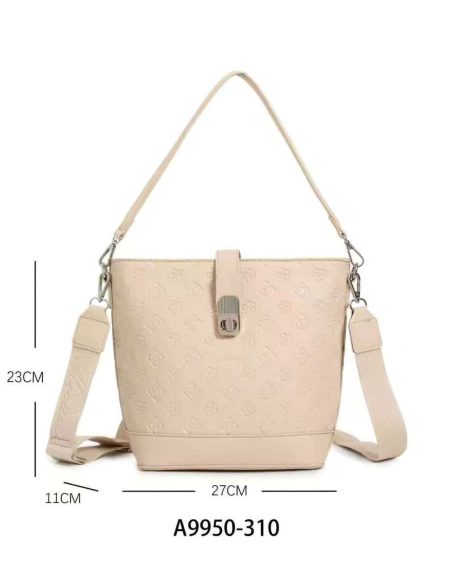 Borsa a secchiello con chiusura in metallo