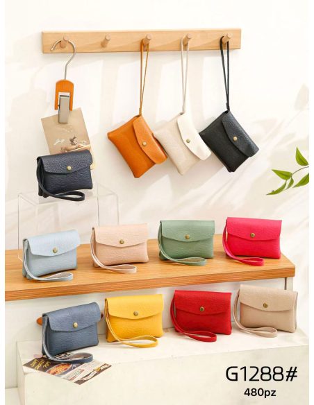 Mini carteira com aba e alça