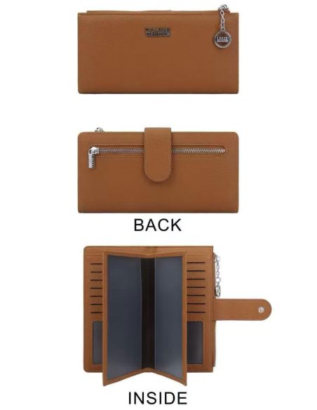 Cartera larga cierre y cremallera con caja regalo