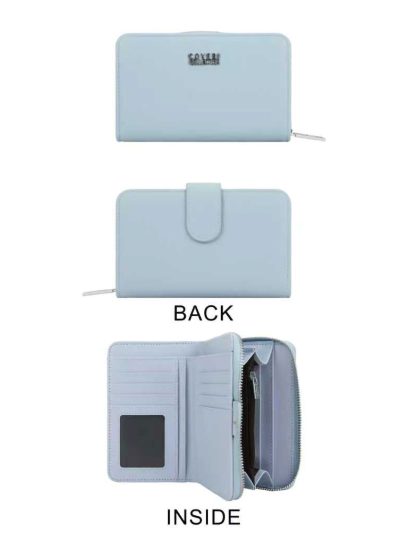 Cartera cremallera perimetral y cierre con caja regalo