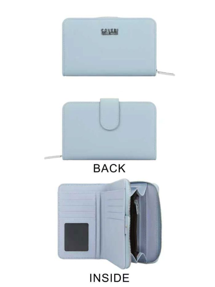 Portefeuille avec fermeture éclair périphérique et boîte cadeau