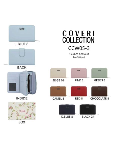 Portefeuille avec fermeture éclair périphérique et boîte cadeau