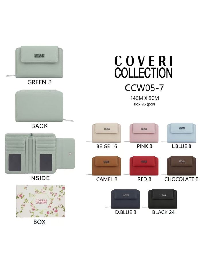 Cartera mini cremallera y solapa con caja regalo