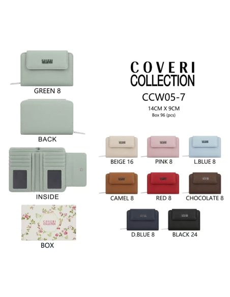 Cartera mini cremallera y solapa con caja regalo