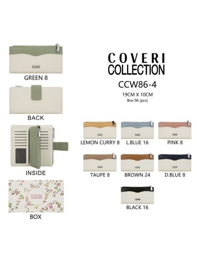 Cartera larga bicolor cremallera con caja regalo 2