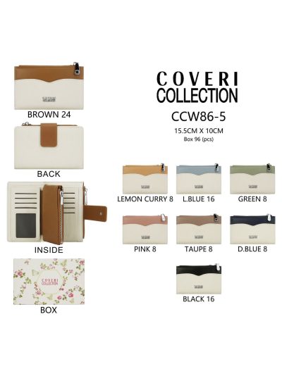 Cartera mediana bicolor cierre con caja regalo 2