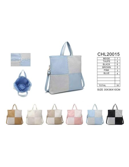 Bolso tote patchwork asas