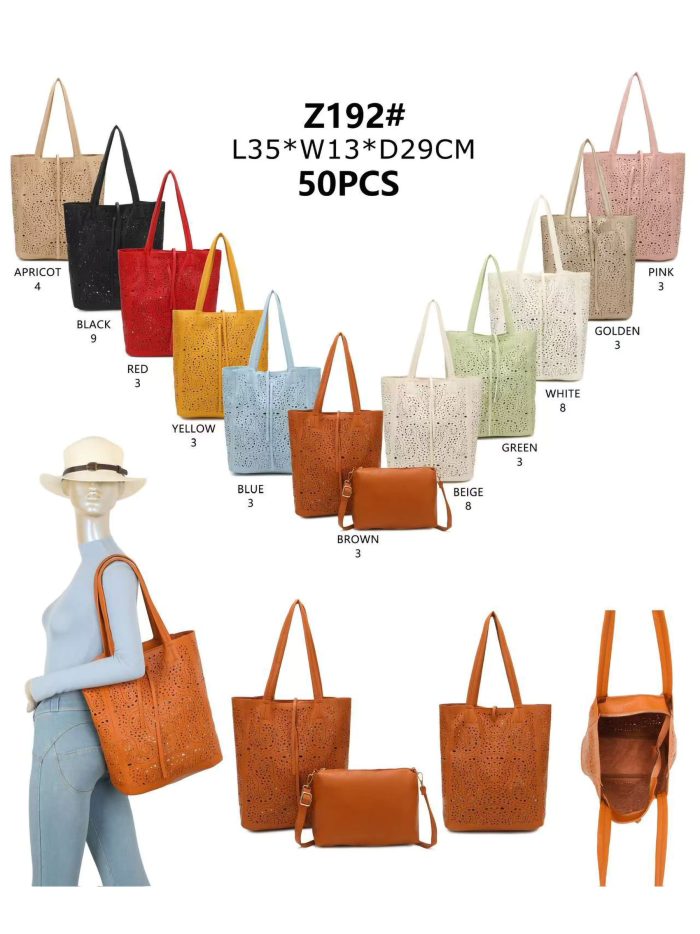 Bolso tote calado neceser con bolso bandolera