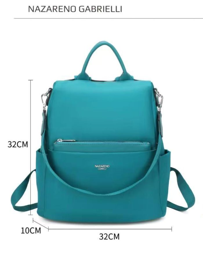 Mochila multifuncional de nylon com bolso frontal