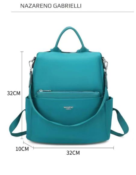 Mochila multifuncional de nylon com bolso frontal