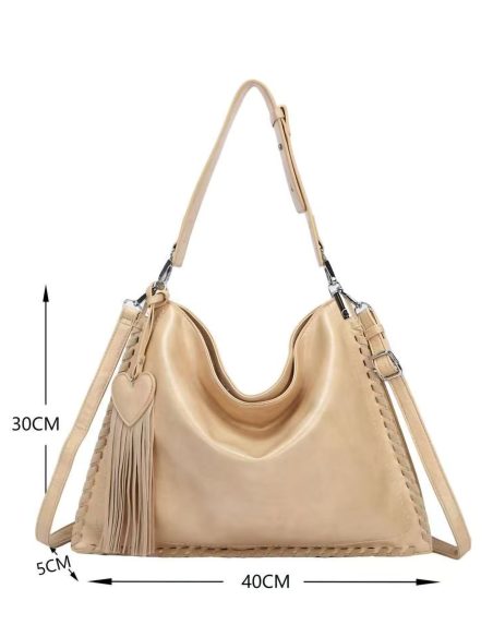 Borsa hobo con nappa a cuore