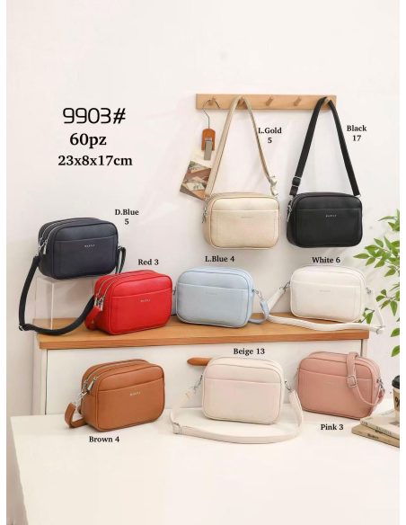 Borsa a tracolla con doppia cerniera