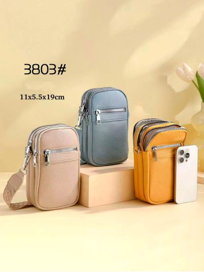 Mini bolso bandolera portamóvil multibolsillos