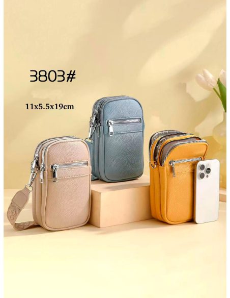 Mini bolso bandolera portamóvil multibolsillos