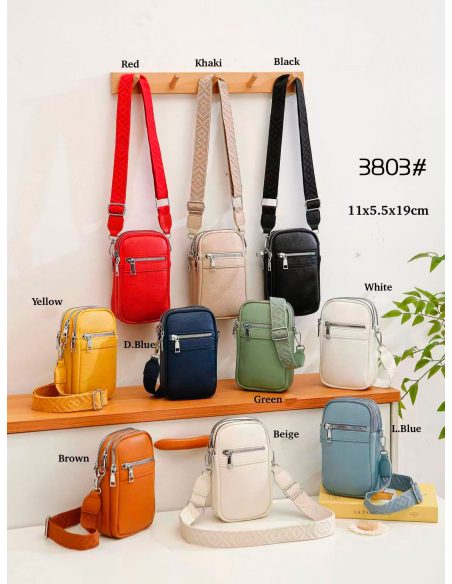 Mini bolso bandolera portamóvil multibolsillos