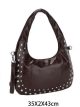 Bolso hobo efecto piel tachuelas