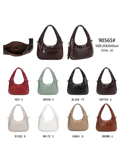 Bolso hobo efecto piel tachuelas 2