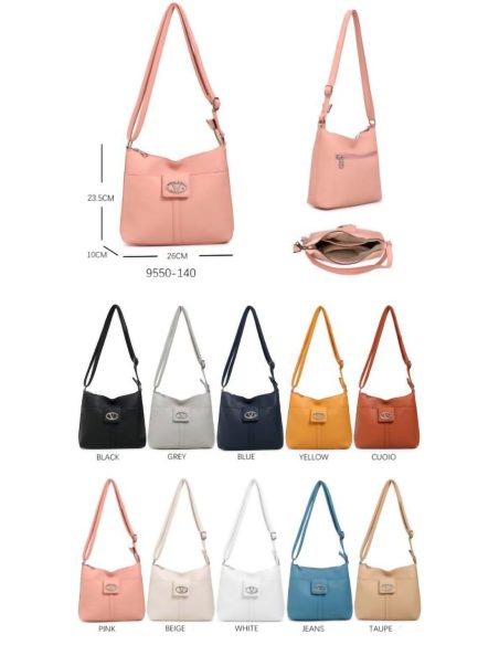 Bolso bandolera cierre decorativo