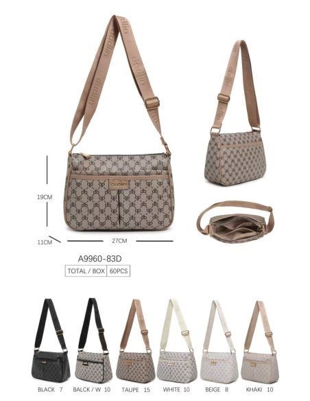 Bolsa de ombro estampada