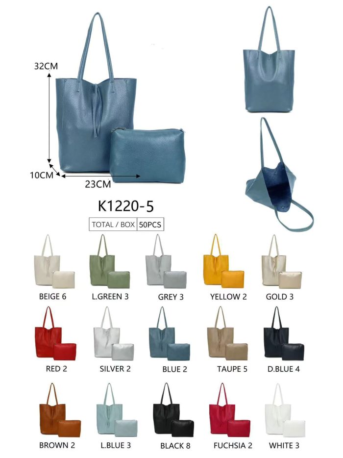 Bolso tote con neceser a juego