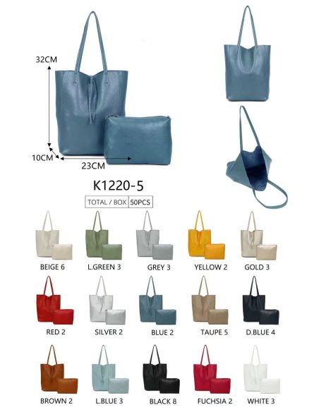 Bolso tote con neceser a juego