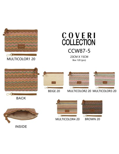 Geldbörse in Ethno-Raffia-Optik