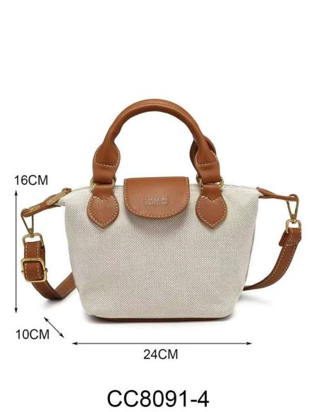 Bolso mini tote de lona asas