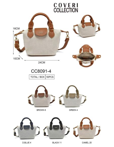 Bolso mini tote de lona asas