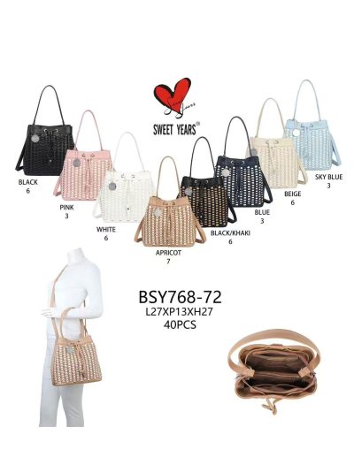 Bolso saco trenzado cordón 2