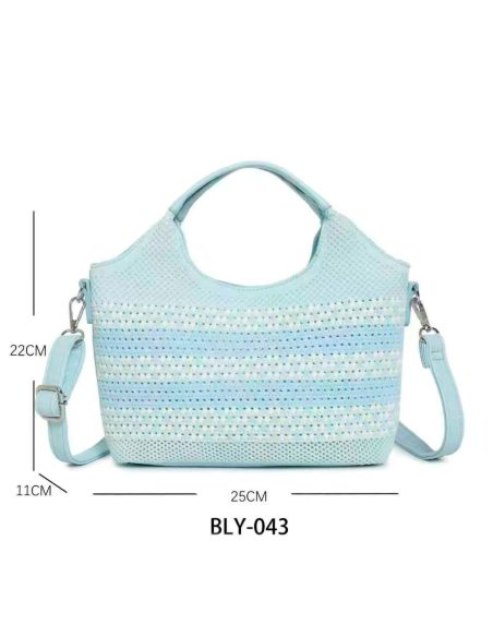 Bolso tote rayas crochet