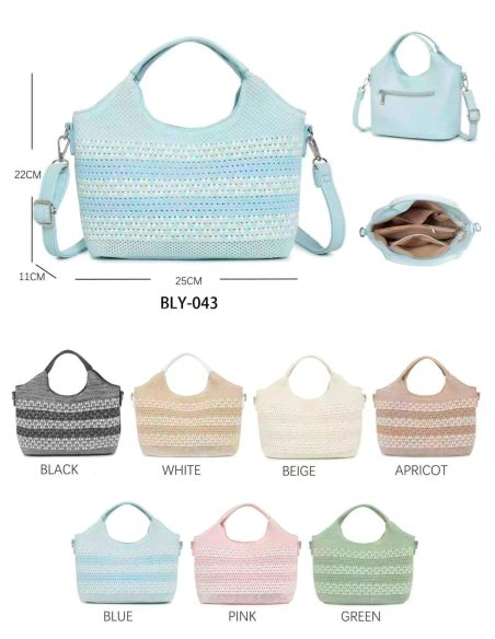 Bolso tote rayas crochet