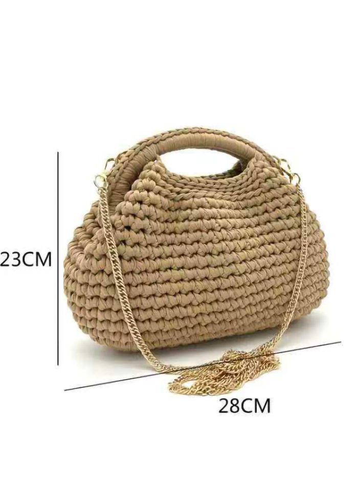 Bolso crochet redondo cadena