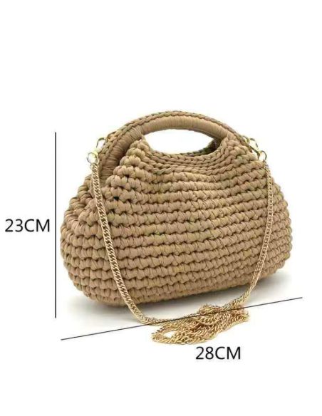 Bolso crochet redondo cadena