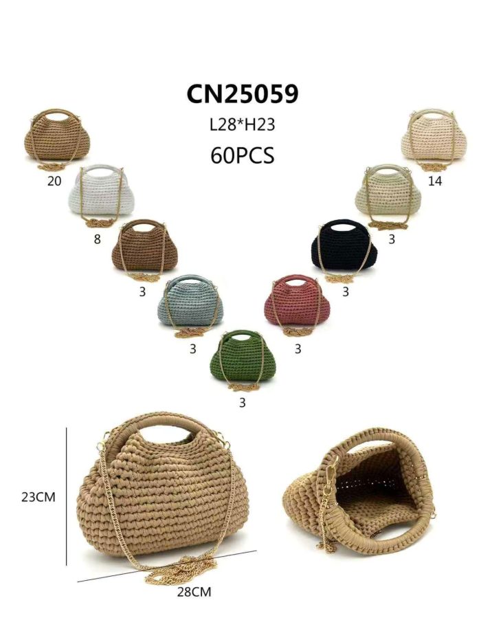 Bolso crochet redondo cadena