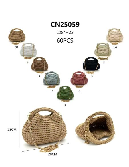 Bolso crochet redondo cadena