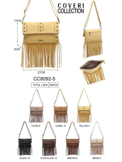 Bolso bandolera boho tachuelas y flecos 2