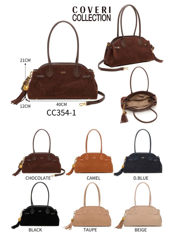 Bolso de hombro efecto ante borla