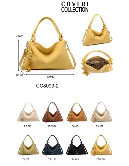 Borsa a tracolla con nappa