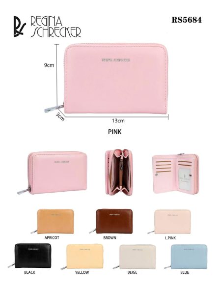 Kompakte Geldbörse mit Reißverschluss