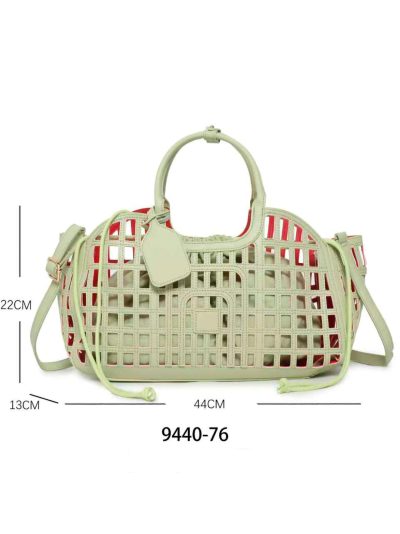 Bolso tote calado con bolsa interior