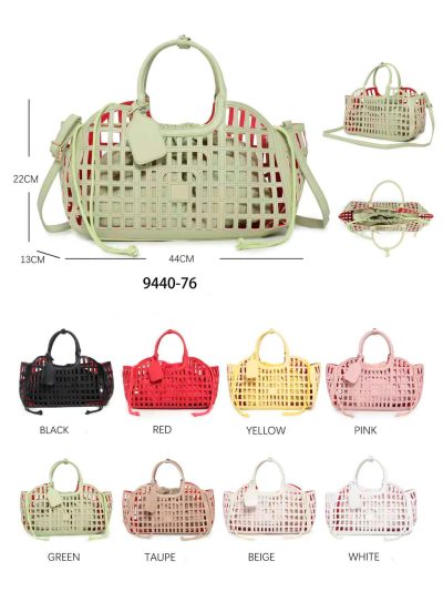 Bolso tote calado con bolsa interior 2