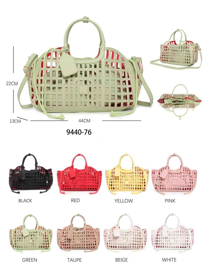 Bolso tote calado con bolsa interior