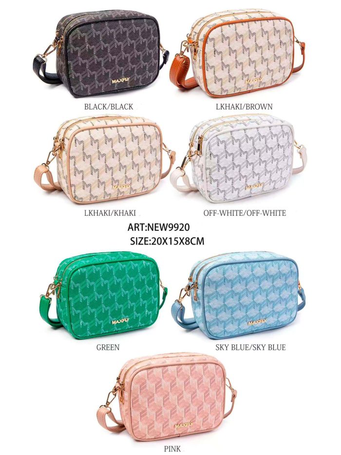 Bolso bandolera estampado doble cremallera